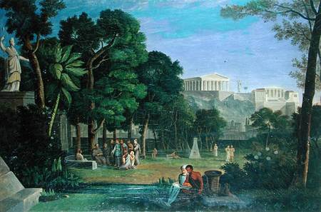 Antal Strohmayer - Le jardin des philosophes - 1834